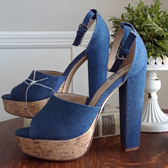 N by Nicole  Miller Shoes - ❤NWT!Nicole Miller Denim platform Heels